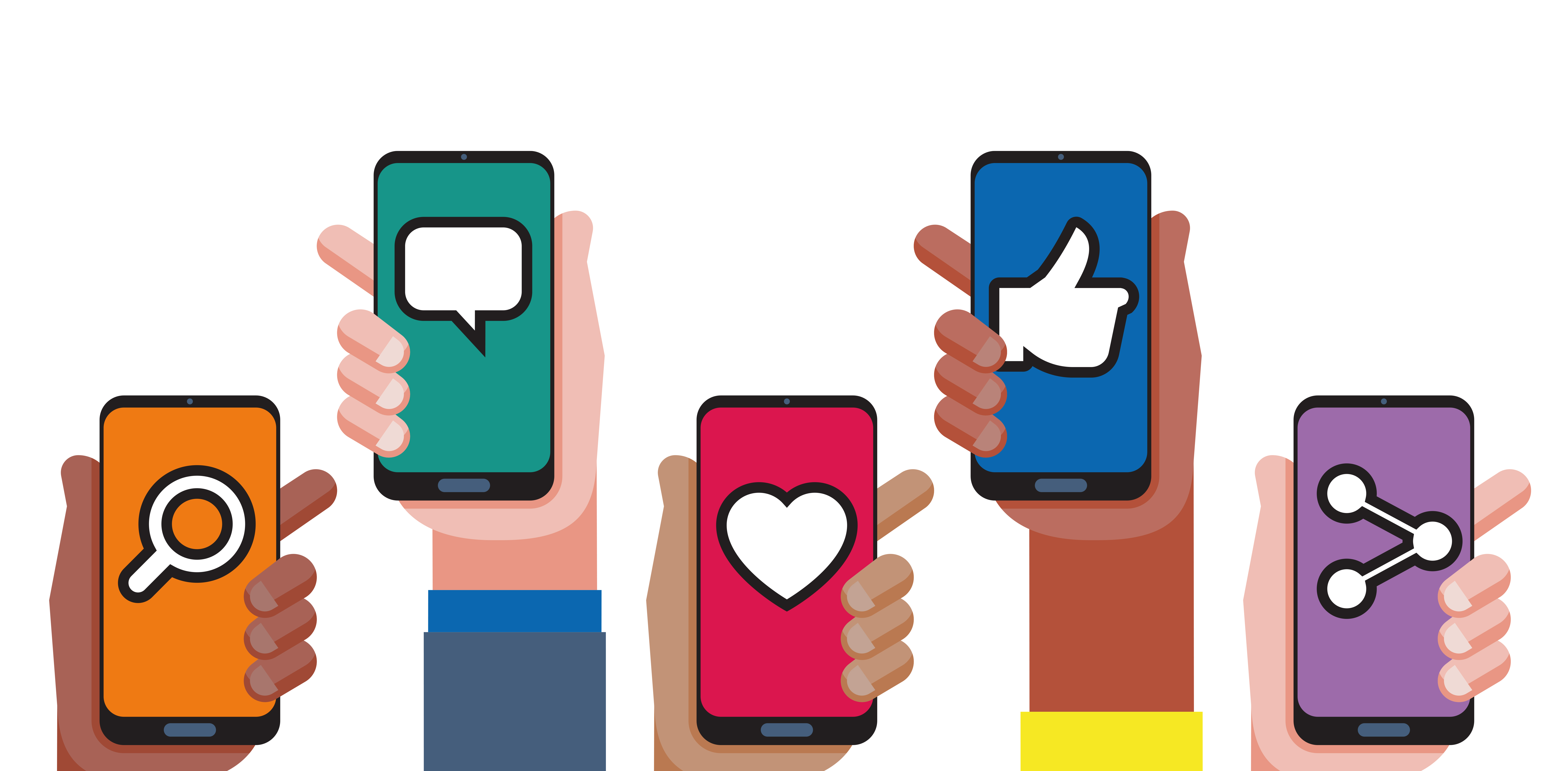 Hands and phones image