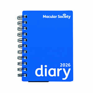 2026 Macular Society blue diary front