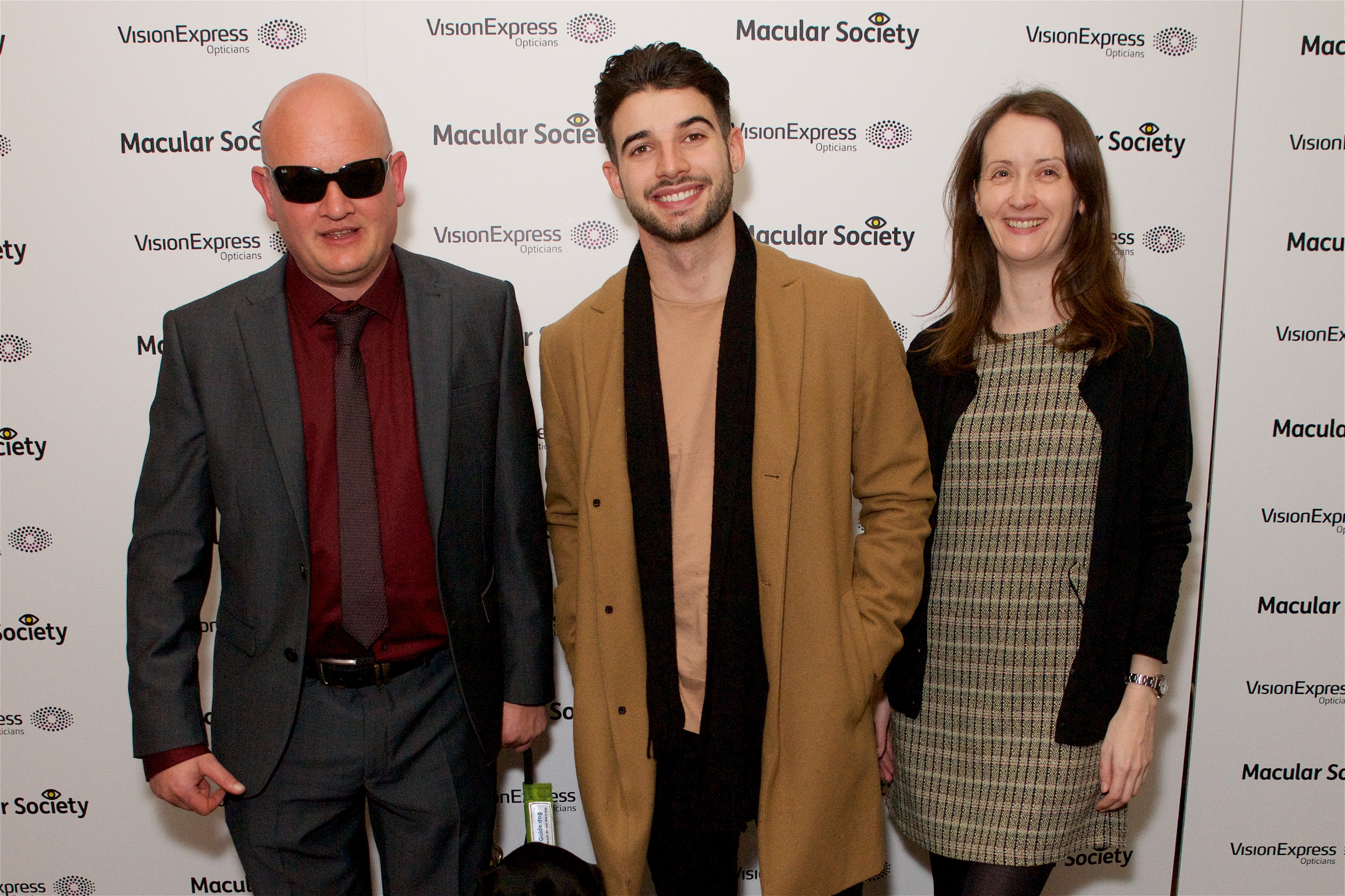 Patron Zac Shaw with VI staff Colin Daniels and Amanda Read